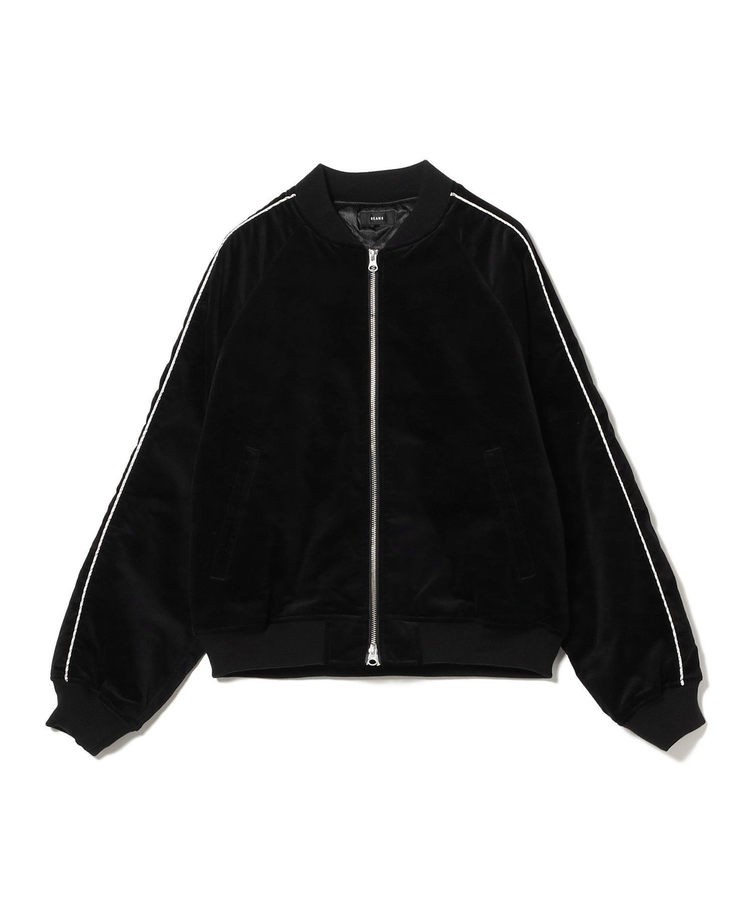 【ビームス/BEAMS / MEN】のリラックスフィット ベロア スカジャン インテリア・キッズ・メンズ・レディースファッション・服の通販 founy(ファニー) 　ファッション　Fashion　メンズファッション　Fashion for Men　インナー　Innerwear　キルティング　Quilted, Quilting　スタイリッシュ　Stylish, Fashionable　パイピング　Piping, Trim Design　フィット　Fit, Slim Fit　ベロア　Velour, Soft Velvet　リラックス　Relax, Relaxed Fit　ルーズ　Loose, Oversized　BLACK|ID: prp329100004775208 ipo3291000000034613369