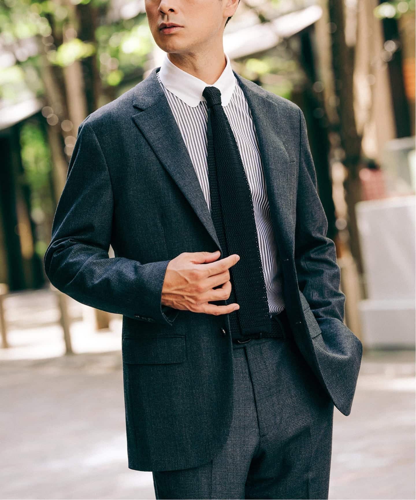 【エディフィス/EDIFICE / MEN】のSUPER 120 s ウールサキソニー 2ボタン ジャケット【セットアップ着用可能】 インテリア・キッズ・メンズ・レディースファッション・服の通販 founy(ファニー) 　ファッション　Fashion　メンズファッション　Fashion for Men　セットアップ　Matching Sets　ジャケット　Jacket, Outerwear　セットアップ　Set-Up, Coordinated Outfit　チェック　Check, Plaid, Tartan　トレンド　Trend, Trending Now　A/W・秋冬　Autumn/Winter　ビジネス 仕事 通勤　Business / Work / Commuting　グレー|ID: prp329100004775215 ipo3291000000034613452