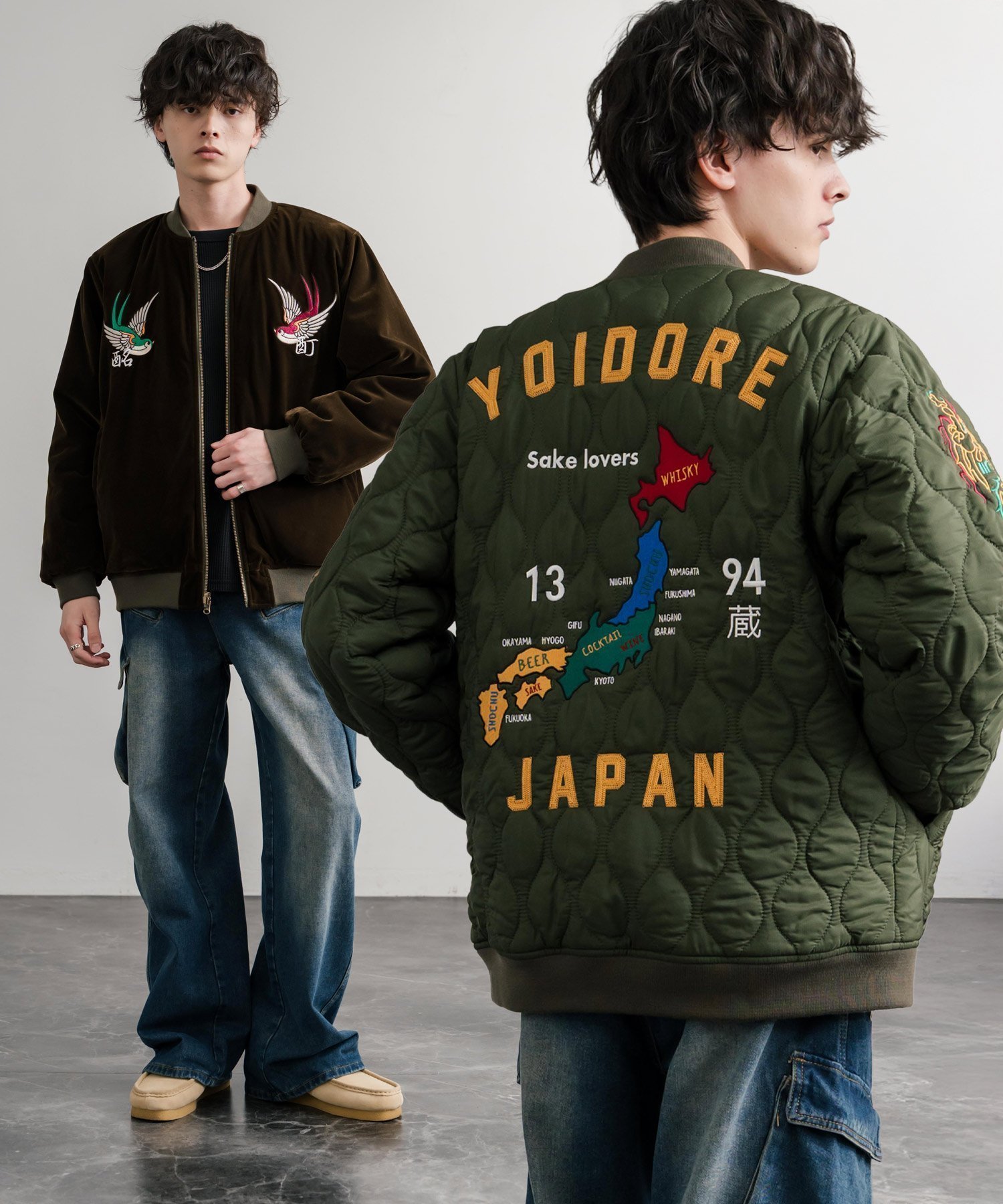 【ロッキーモンロー/Rocky Monroe】の【YOIDORE/酔いどれ】スーベニアキルティングリバーシブルジャケット 人気、トレンドファッション・服の通販 founy(ファニー) 　ファッション　Fashion　レディースファッション　Fashion for Women　アウター　Coat / Outerwear Collection　レディースジャケット・軽アウター　Jackets　カットソー　Cut and Sewn Top　キルト　Quilt, Quilted Fabric　軽量　Lightweight, Ultra Light　ショルダー　Shoulder, Shoulder Strap　ドロップ　Drop Shoulder, Dropped Style　人気　Popular, Best Seller　バランス　Balance, Style Balance　ベルベット　Velvet, Velvety　ミリタリー　Military, Army Style　メンズ　Men's, Menswear　リバーシブル　Reversible, Two-Sided　リラックス　Relax, Relaxed Fit　ワイド　Wide, Wide Fit　A/W・秋冬　Autumn/Winter　再入荷　Restock / Back in Stock　おすすめ　Recommended / Our Picks　エレガント 上品　Elegant　 other-1|ID: prp329100004775317 ipo3291000000034789558