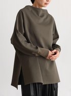 【ラシュッド/LASUD】のボトルネックカットソー 人気、トレンドファッション・服の通販 founy(ファニー) ファッション Fashion レディースファッション Fashion for Women トップス・カットソー Cut & Sew Tops カットソー・ベーシックTシャツ Cut-and-Sewn Tops / Stretch Tees & Basics ストレッチ Stretch, Stretchy Fabric タートルネック Turtleneck, High Neck ボトルネック Bottle Neck, Mock Neck リラックス Relax, Relaxed Fit 切替 Switching, Contrast Panel thumbnail ブラウン|ID: prp329100004775336 ipo3291000000034614783