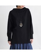 【ラシュッド/LASUD】のボトルネックカットソー 人気、トレンドファッション・服の通販 founy(ファニー) ファッション Fashion レディースファッション Fashion for Women トップス・カットソー Cut & Sew Tops カットソー・ベーシックTシャツ Cut-and-Sewn Tops / Stretch Tees & Basics ストレッチ Stretch, Stretchy Fabric タートルネック Turtleneck, High Neck ボトルネック Bottle Neck, Mock Neck リラックス Relax, Relaxed Fit 切替 Switching, Contrast Panel thumbnail ブラック|ID: prp329100004775336 ipo3291000000034614784