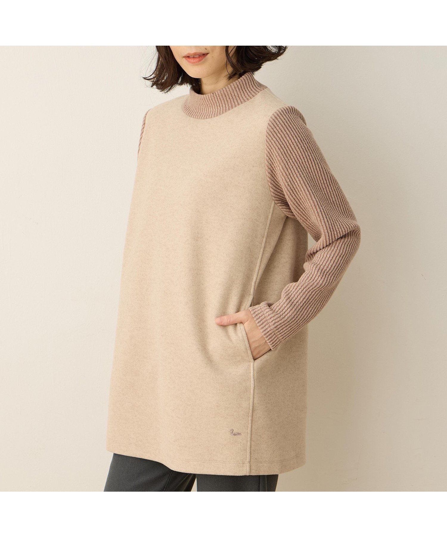 【デコイ/DECOY Since1981】のウーレットチュニック インテリア・キッズ・メンズ・レディースファッション・服の通販 founy(ファニー) 　ファッション　Fashion　レディースファッション　Fashion for Women　トップス・カットソー　Cut & Sew Tops　チュニック　Tunic, Long Top　リラックス　Relax, Relaxed Fit　レギンス　Leggings, Stretch Pants　A/W・秋冬　Autumn/Winter　モカ|ID: prp329100004775703 ipo3291000000034619401