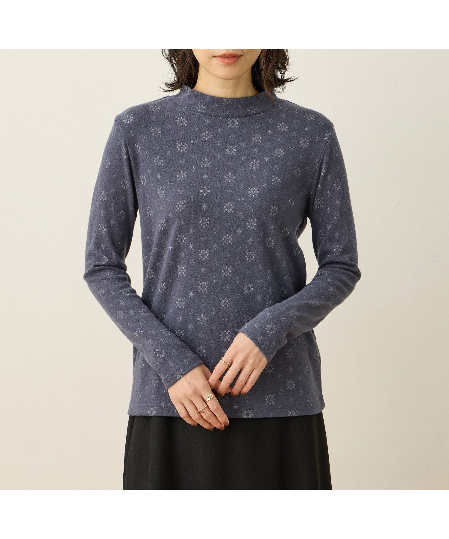 【デコイ/DECOY Since1981】のシアバターハイネックプルオーバー インテリア・キッズ・メンズ・レディースファッション・服の通販 founy(ファニー) 　ファッション　Fashion　レディースファッション　Fashion for Women　トップス・カットソー　Cut & Sew Tops　カジュアルプルオーバー・ニットトップス　Pullovers & Knit Tops / Casual Pullovers　インナー　Innerwear　ジャカード／ジャガード　Jacquard, Woven Pattern　ハイネック　High Neck, Mock Neck　ネイビー|ID: prp329100004775708 ipo3291000000034619661