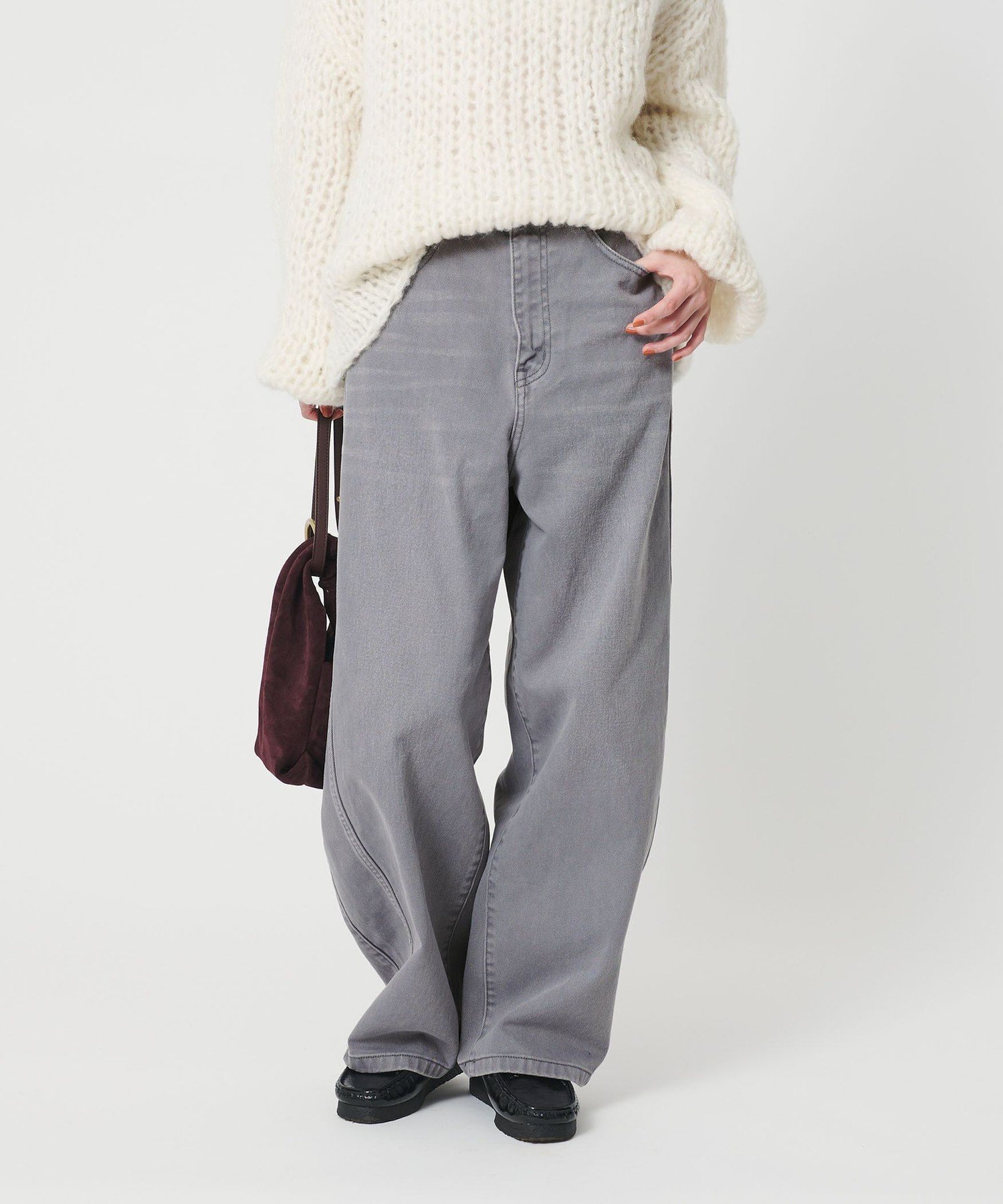 【ビューティ&ユース ユナイテッドアローズ/BEAUTY&YOUTH / UNITED ARROWS】のコットンデニム カーブパンツ インテリア・キッズ・メンズ・レディースファッション・服の通販 founy(ファニー) ファッション Fashion レディースファッション Fashion for Women パンツ Pants & Trousers ジャケット Jacket, Outerwear デニム Denim, Jeans Material トレンド Trend, Trending Now フォルム Silhouette, Form DK.GRAY|ID: prp329100004775729 ipo3291000000034867168