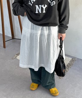 【シーピーシーエム/CPCM】の裏地起毛レーススカート 人気、トレンドファッション・服の通販 founy(ファニー) ファッション Fashion レディースファッション Fashion for Women スカート Skirts 秋 Autumn カーディガン Cardigan, Knitwear ガーリー Girly, Feminine Style スウェット / スエット Sweatshirt, Sweatwear デニム Denim, Jeans Material トレンド Trend, Trending Now ポケット Pocket, Pocket Detail レース Lace, Lace Fabric おすすめ Recommended / Our Picks |ID:prp329100004775801