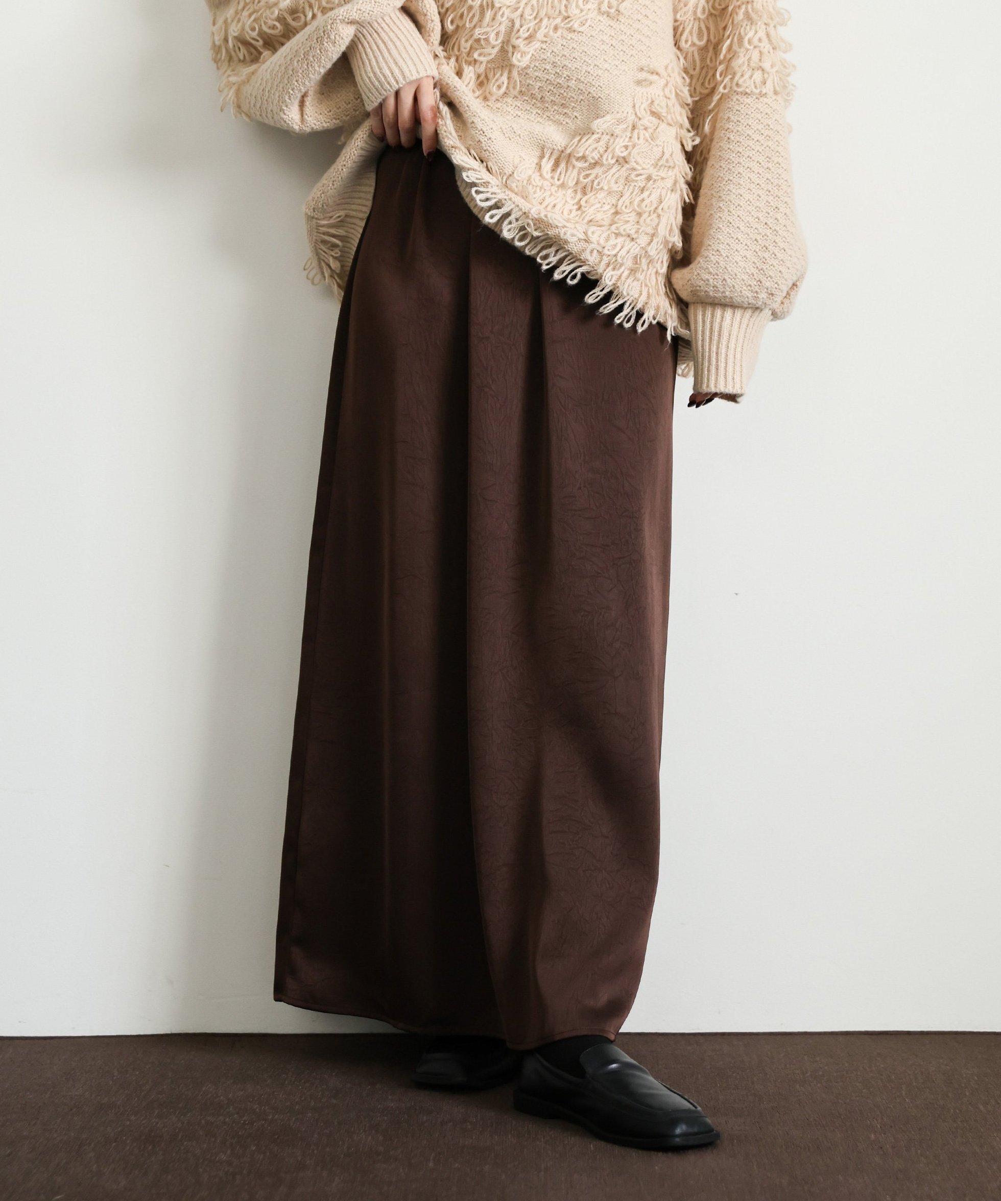 【セレクトモカ/SELECT MOCA】の【Et】Satin Washer Narrow Skirt インテリア・キッズ・メンズ・レディースファッション・服の通販 founy(ファニー) ファッション Fashion レディースファッション Fashion for Women スカート Skirts サテン Satin, Glossy Fabric ジャケット Jacket, Outerwear スウェット / スエット Sweatshirt, Sweatwear ボトム Bottoms, Lower Wear マニッシュ Mannish, Boyish ワッシャー Washer, Crinkled Finish エレガント 上品 Elegant 洗える Machine Washable ブラウン-800|ID: prp329100004775826 ipo3291000000034621323