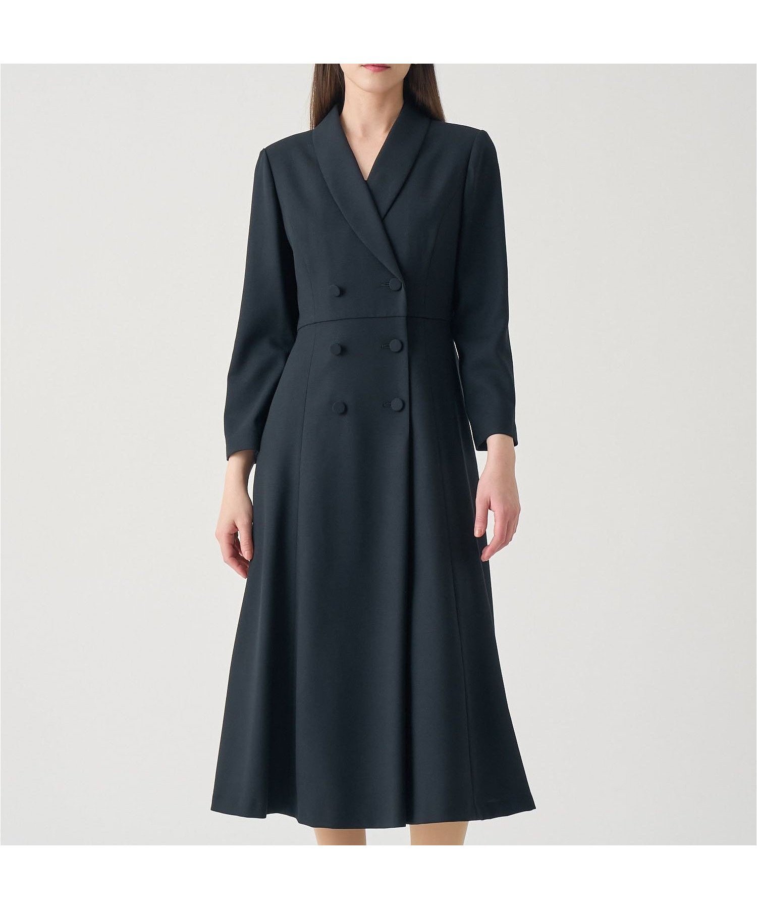 【アナイ/ANAYI】の【Eternal Line 2026】ウールジョーゼットショール衿 ワンピース 人気、トレンドファッション・服の通販 founy(ファニー) ファッション Fashion レディースファッション Fashion for Women ワンピース Dresses オケージョン Occasion Wear 今季 This Season, Current Season ショール Shawl, Wrap ジョーゼット Georgette, Semi-Sheer Fabric スマート Smart, Elegant ダブル Double, Double-Breasted テクスチャー Texture, Textured Fabric 再入荷 Restock / Back in Stock エレガント 上品 Elegant セレモニー Ceremony other-1|ID: prp329100004775904 ipo3291000000034799829