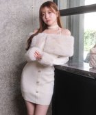 【リップサービス/LIP SERVICE】のLIP SERVICE/ファーオフショルボタンニットワンピース アイボリー|ID: prp329100004775920 ipo3291000000035127146