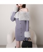 【リップサービス/LIP SERVICE】のLIP SERVICE/ファーオフショルボタンニットワンピース ブルー|ID: prp329100004775920 ipo3291000000035127154