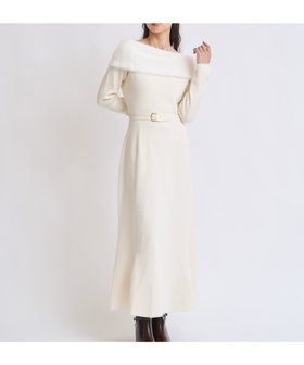 【ノエラ/Noela】のフェザートリム配色ドッキングワンピース 人気、トレンドファッション・服の通販 founy(ファニー) ファッション Fashion レディースファッション Fashion for Women ワンピース Dresses おすすめ Recommended / Our Picks クリスマス X'mas Christmas / X'mas ドッキング Docking, Mixed Material フェザー Feather, Feather Detail フレア Flare, Flared ポケット Pocket, Pocket Detail 冬 Winter / This Winter |ID:prp329100004775949