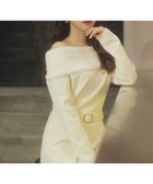 【ノエラ/Noela】のフェザートリム配色ドッキングワンピース オフホワイト|ID: prp329100004775949 ipo3291000000035236506