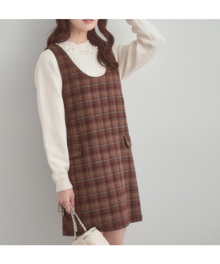 【クチュール ブローチ/Couture Brooch】のフェイクウールミニジャンスカ インテリア・キッズ・メンズ・レディースファッション・服の通販 founy(ファニー) 　ファッション　Fashion　レディースファッション　Fashion for Women　おすすめ　Recommended / Our Picks　スマート　Smart, Elegant　トレンド　Trend, Trending Now　ポケット　Pocket, Pocket Detail　ロング　Long, Long-Length　ブラウン|ID: prp329100004775954 ipo3291000000034622168