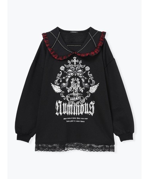 【ノエミ/NOEMIE】のスタッズバックスピンドルセーラーチュニック 人気、トレンドファッション・服の通販 founy(ファニー) 　ファッション　Fashion　レディースファッション　Fashion for Women　トップス・カットソー　Cut & Sew Tops　グラフィック　Graphic, Graphic Design　チェック　Check, Plaid, Tartan　フリル　Frill, Ruffle　フロント　Front, Front Design　レース　Lace, Lace Fabric　 other-1|ID: prp329100004775962 ipo3291000000034622209