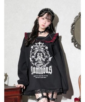 【ノエミ/NOEMIE】のスタッズバックスピンドルセーラーチュニック 人気、トレンドファッション・服の通販 founy(ファニー) ファッション Fashion レディースファッション Fashion for Women トップス・カットソー Cut & Sew Tops グラフィック Graphic, Graphic Design チェック Check, Plaid, Tartan フリル Frill, Ruffle フロント Front, Front Design レース Lace, Lace Fabric |ID:prp329100004775962