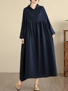 【ドゥーベル/Doux Belle】のフード付きギャザー入りマキシワンピース レディース ワンピース 人気、トレンドファッション・服の通販 founy(ファニー) ファッション Fashion レディースファッション Fashion for Women ワンピース Dresses マキシ丈ワンピース・ロングドレス Maxi Dresses / Long One-Pieces ギャザー Gathered, Ruffled シンプル Simple, Minimal マキシ Maxi, Full Length リラックス Relax, Relaxed Fit レギンス Leggings, Stretch Pants 春 Spring 秋 Autumn thumbnail ネイビー|ID: prp329100004775973 ipo3291000000034622274