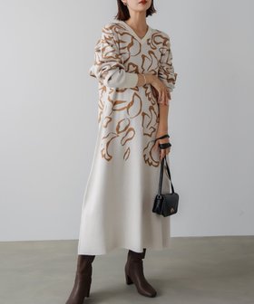 【バブ ブージュルード/Bab Bou Jeloud】の袋ジャガード柄マキシワンピース 人気、トレンドファッション・服の通販 founy(ファニー) ファッション Fashion レディースファッション Fashion for Women ワンピース Dresses マキシ丈ワンピース・ロングドレス Maxi Dresses / Long One-Pieces バランス Balance, Style Balance マキシ Maxi, Full Length ロング Long, Long-Length 再入荷 Restock / Back in Stock |ID:prp329100004775982