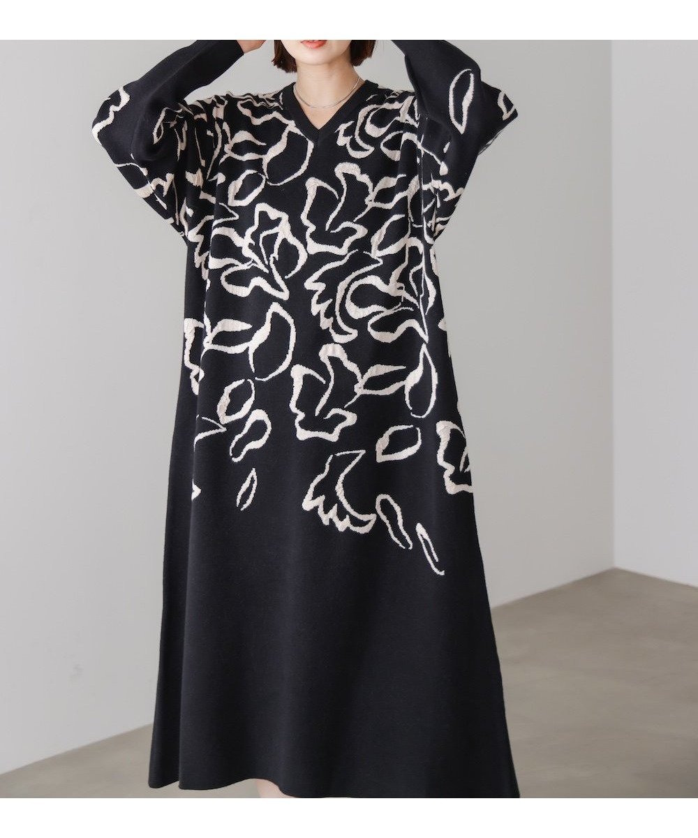 【バブ ブージュルード/Bab Bou Jeloud】の袋ジャガード柄マキシワンピース インテリア・キッズ・メンズ・レディースファッション・服の通販 founy(ファニー) 　ファッション　Fashion　レディースファッション　Fashion for Women　ワンピース　Dresses　マキシ丈ワンピース・ロングドレス　Maxi Dresses / Long One-Pieces　バランス　Balance, Style Balance　マキシ　Maxi, Full Length　ロング　Long, Long-Length　再入荷　Restock / Back in Stock　BLACK|ID: prp329100004775982 ipo3291000000034622352