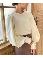 【ジュノア/JUNOAH】のパフスリーブボリューム長袖ブラウス アイボリー|ID: prp329100004775987 ipo3291000000034622377