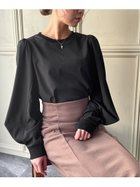 【ジュノア/JUNOAH】のパフスリーブボリューム長袖ブラウス ブラック|ID: prp329100004775987 ipo3291000000034622383