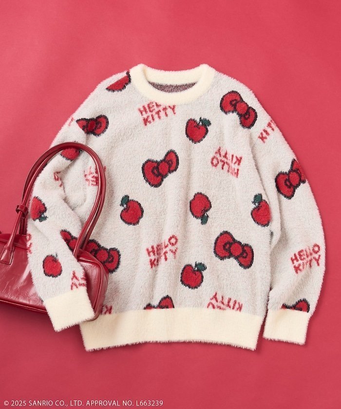 【フリークスストア/FREAK'S STORE】の「HELLO KITTY」 シャギー リボン 総柄 ニット 25AW インテリア・キッズ・メンズ・レディースファッション・服の通販 founy(ファニー) 　ファッション　Fashion　レディースファッション　Fashion for Women　トップス・カットソー　Cut & Sew Tops　ニット　Knit Tops & Sweaters　2025年　2025　2025-2026秋冬・A/W　Autumn/Winter 2025–26 AW25–26　冬　Winter / This Winter　とろみ　Fluid, Flowy Fabric　イラスト　Illustration　スペシャル　Special, Limited Edition　モチーフ　Motif, Design Theme　リボン　Ribbon, Bow　A/W・秋冬　Autumn/Winter　オフホワイト|ID: prp329100004775991 ipo3291000000034937284