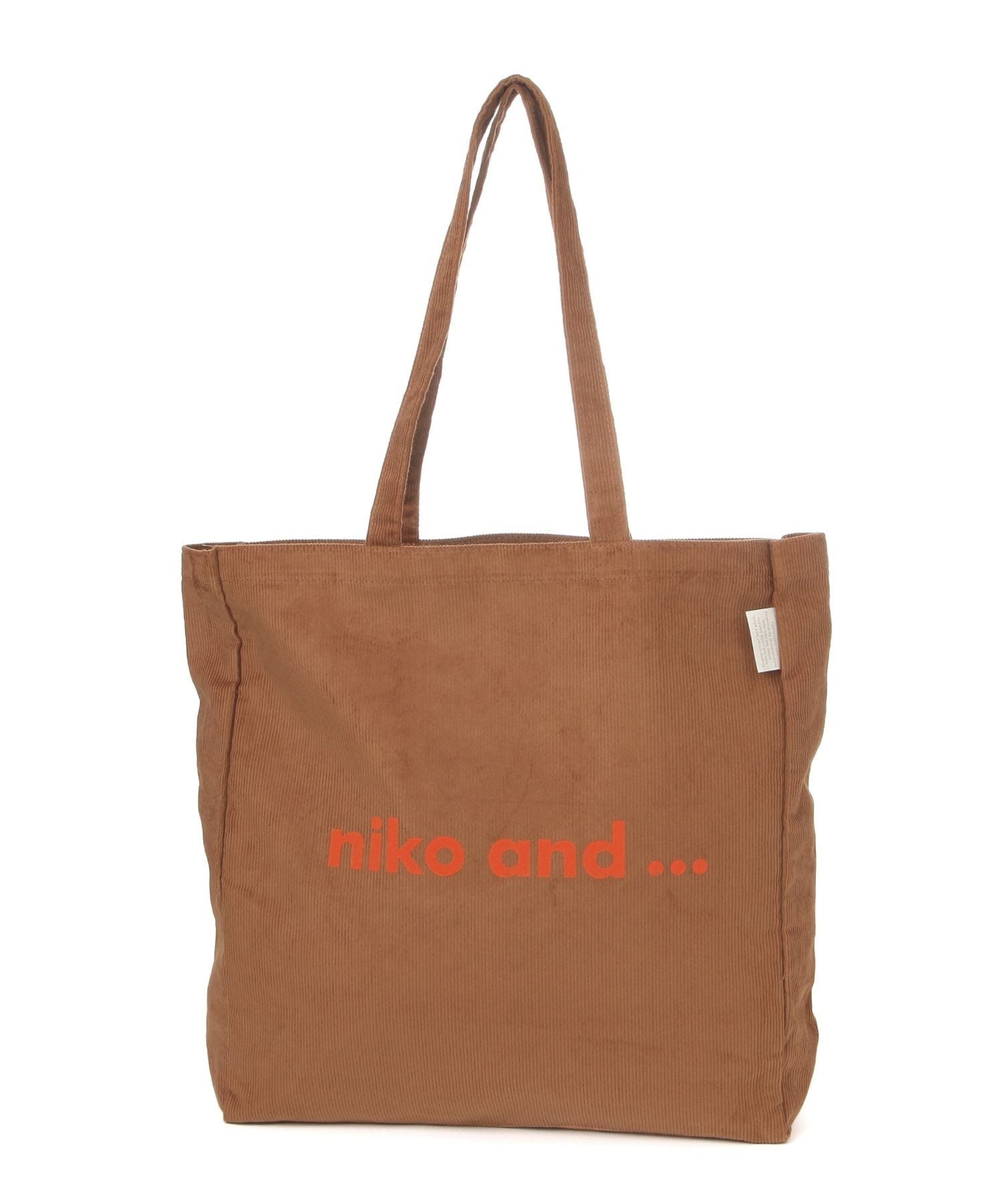 【ニコアンド/niko and】のオリジナルコーデュロイトートバッグ【ニコロゴトート】 インテリア・キッズ・メンズ・レディースファッション・服の通販 founy(ファニー) 　ファッション　Fashion　レディースファッション　Fashion for Women　バッグ　Bags　プリント　Print, Printed Pattern　ワンポイント　One Point, Statement Accent　A/W・秋冬　Autumn/Winter　ビジネス 仕事 通勤　Business / Work / Commuting　ブラウン|ID: prp329100004776009 ipo3291000000034622739