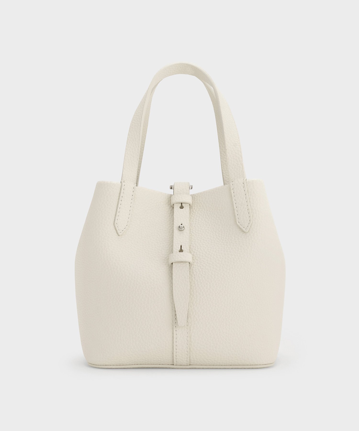 【チャールズ アンド キース/CHARLES & KEITH】のBeryl ベリル リサイクルレザーバケツバッグ インテリア・キッズ・メンズ・レディースファッション・服の通販 founy(ファニー) 　ファッション　Fashion　レディースファッション　Fashion for Women　バッグ　Bags　ダブル　Double, Double-Breasted　Cream|ID: prp329100004776038 ipo3291000000034623062