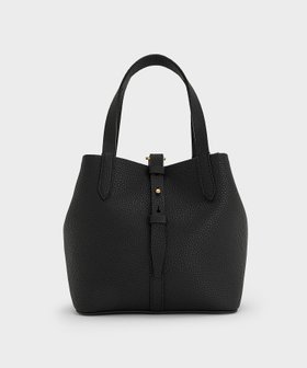 【チャールズ アンド キース/CHARLES & KEITH】のBeryl ベリル リサイクルレザーバケツバッグ 人気、トレンドファッション・服の通販 founy(ファニー) ファッション Fashion レディースファッション Fashion for Women バッグ Bags ダブル Double, Double-Breasted |ID:prp329100004776038