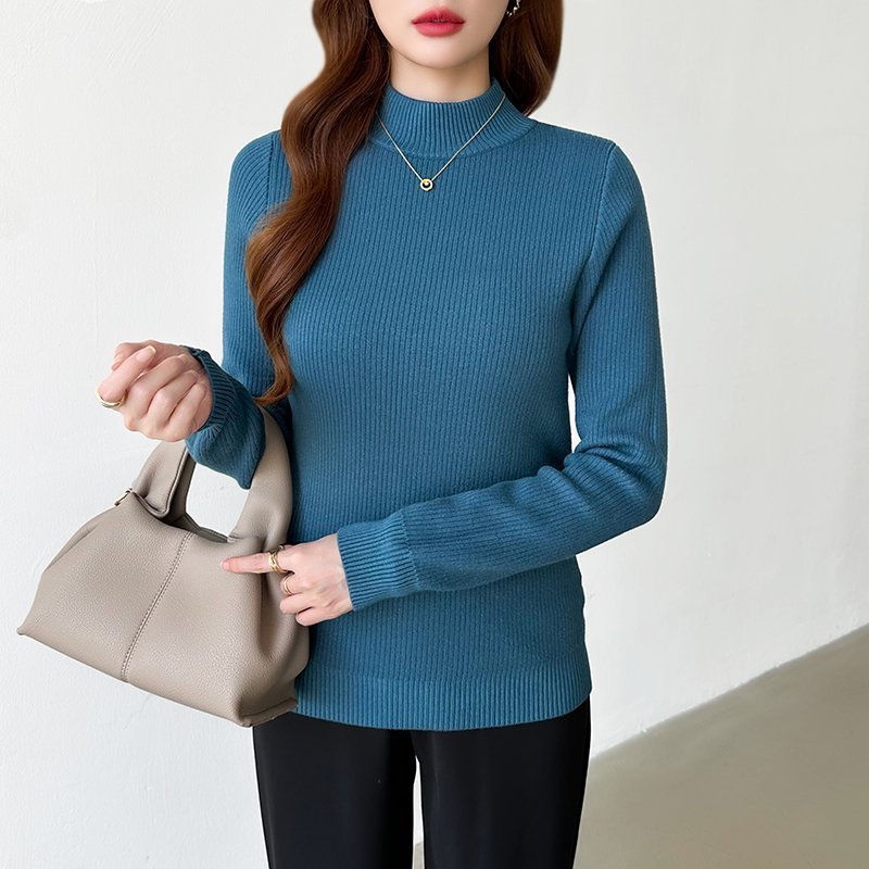 【ココモモ/COCOMOMO】の裏起毛ふわもちニット ハイネックリブニット 裏起毛 リブ ニット ハイネック インテリア・キッズ・メンズ・レディースファッション・服の通販 founy(ファニー) ファッション Fashion レディースファッション Fashion for Women トップス・カットソー Cut & Sew Tops ニット Knit Tops & Sweaters アクリル Acrylic Material シンプル Simple, Minimal ハイネック High Neck, Mock Neck ブルー.グリーン|ID: prp329100004776065 ipo3291000000034623370