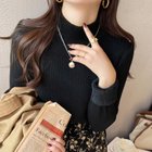 【ココモモ/COCOMOMO】の裏起毛ふわもちニット ハイネックリブニット 裏起毛 リブ ニット ハイネック 人気、トレンドファッション・服の通販 founy(ファニー) ファッション Fashion レディースファッション Fashion for Women トップス・カットソー Cut & Sew Tops ニット Knit Tops & Sweaters アクリル Acrylic Material シンプル Simple, Minimal ハイネック High Neck, Mock Neck thumbnail ブラック|ID: prp329100004776065 ipo3291000000034623371