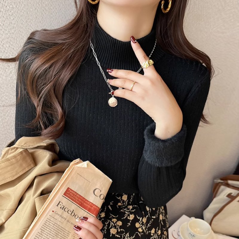 【ココモモ/COCOMOMO】の裏起毛ふわもちニット ハイネックリブニット 裏起毛 リブ ニット ハイネック インテリア・キッズ・メンズ・レディースファッション・服の通販 founy(ファニー) ファッション Fashion レディースファッション Fashion for Women トップス・カットソー Cut & Sew Tops ニット Knit Tops & Sweaters アクリル Acrylic Material シンプル Simple, Minimal ハイネック High Neck, Mock Neck ブラック|ID: prp329100004776065 ipo3291000000034623371