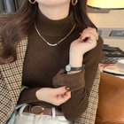 【ココモモ/COCOMOMO】の裏起毛ふわもちニット ハイネックリブニット 裏起毛 リブ ニット ハイネック 人気、トレンドファッション・服の通販 founy(ファニー) ファッション Fashion レディースファッション Fashion for Women トップス・カットソー Cut & Sew Tops ニット Knit Tops & Sweaters アクリル Acrylic Material シンプル Simple, Minimal ハイネック High Neck, Mock Neck thumbnail ダークブラウン|ID: prp329100004776065 ipo3291000000034623372