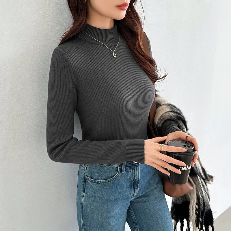 【ココモモ/COCOMOMO】の裏起毛ふわもちニット ハイネックリブニット 裏起毛 リブ ニット ハイネック インテリア・キッズ・メンズ・レディースファッション・服の通販 founy(ファニー) ファッション Fashion レディースファッション Fashion for Women トップス・カットソー Cut & Sew Tops ニット Knit Tops & Sweaters アクリル Acrylic Material シンプル Simple, Minimal ハイネック High Neck, Mock Neck ダークグレー|ID: prp329100004776065 ipo3291000000034623373