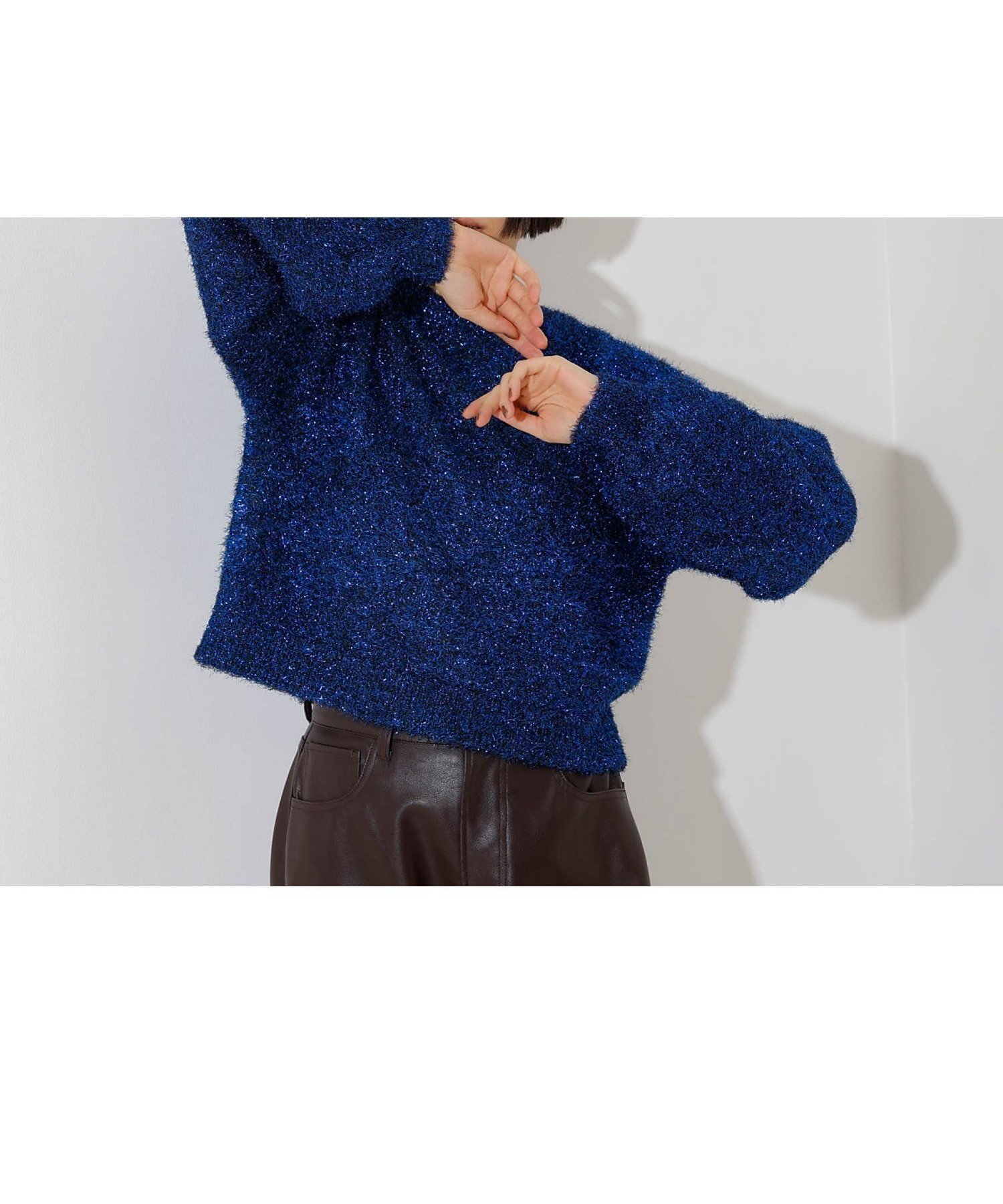 【ノミネ/NOMINE】のラメシャギープルオーバー インテリア・キッズ・メンズ・レディースファッション・服の通販 founy(ファニー) 　ファッション　Fashion　レディースファッション　Fashion for Women　トップス・カットソー　Cut & Sew Tops　カジュアルプルオーバー・ニットトップス　Pullovers & Knit Tops / Casual Pullovers　リラックス　Relax, Relaxed Fit　A/W・秋冬　Autumn/Winter　ブルー|ID: prp329100004776105 ipo3291000000034623755