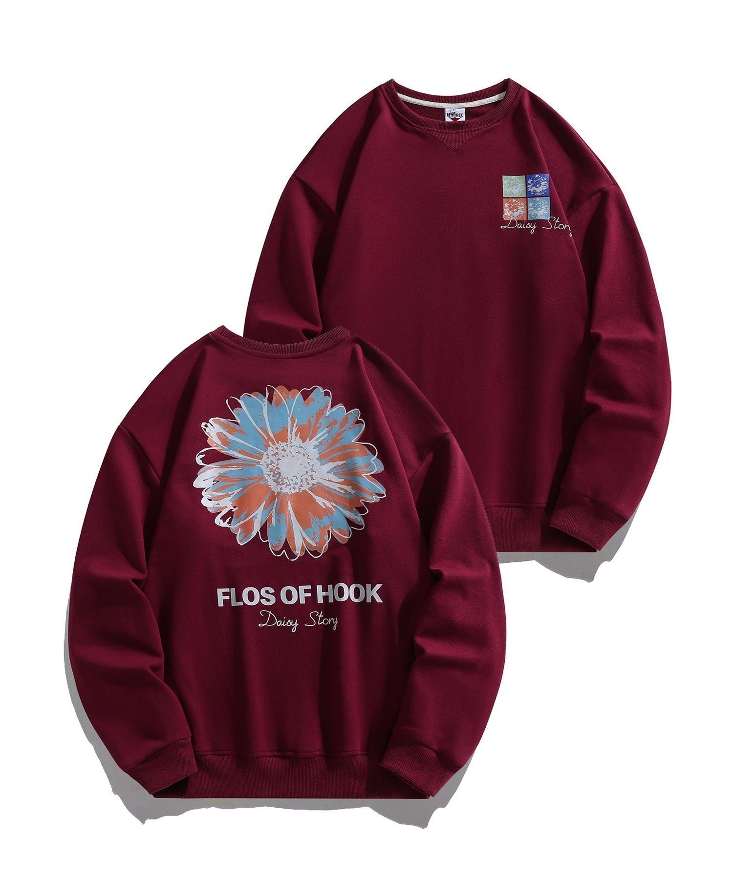 【アイモハ/aimoha】のHOOK -original- ポップマーガレットバックプリントスウェット インテリア・キッズ・メンズ・レディースファッション・服の通販 founy(ファニー) ファッション Fashion レディースファッション Fashion for Women トップス・カットソー Cut & Sew Tops レディースパーカー・カジュアルフーディー Casual Hoodies & Sweatshirts スウェット・クルーネックトップス Sweatshirts & Crewnecks / Relaxed Fit Sweat Tops バッグ Bags キャップ Cap, Baseball Cap ジャケット Jacket, Outerwear スキニー Skinny, Slim Fit スタイリッシュ Stylish, Fashionable スニーカー Sneakers, Trainers スポーツ Sports, Activewear ダウン Down, Puffer チェック Check, Plaid, Tartan デニム Denim, Jeans Material トレンド Trend, Trending Now トートバッグ Tote Bag, Large Shoulder Bag 人気 Popular, Best Seller プリント Print, Printed Pattern メンズ Men's, Menswear モチーフ Motif, Design Theme リラックス Relax, Relaxed Fit ルーズ Loose, Oversized ロング Long, Long-Length ワイド Wide, Wide Fit おすすめ Recommended / Our Picks ワインレッド|ID: prp329100004776164 ipo3291000000034624212