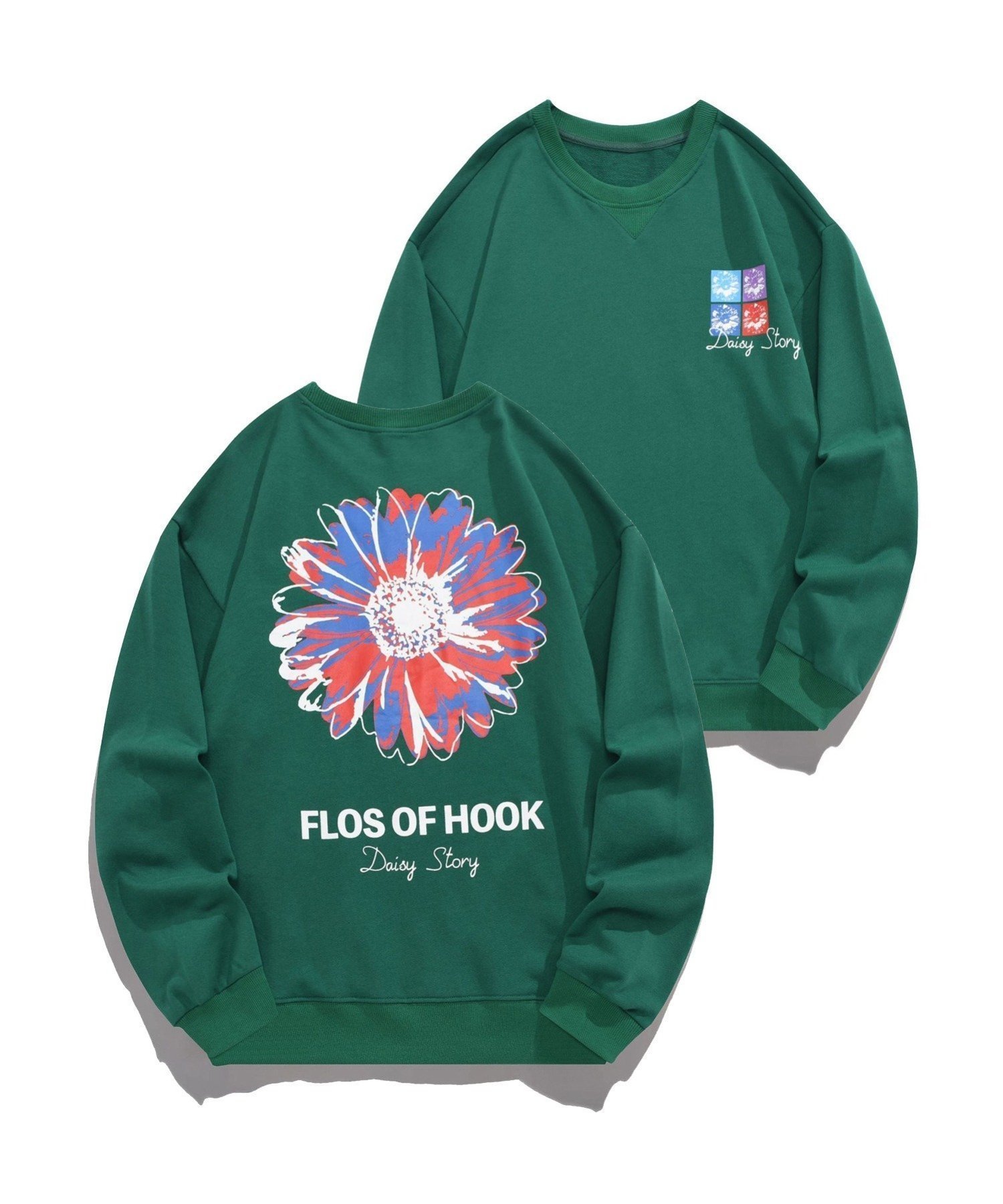 【アイモハ/aimoha】のHOOK -original- ポップマーガレットバックプリントスウェット インテリア・キッズ・メンズ・レディースファッション・服の通販 founy(ファニー) ファッション Fashion レディースファッション Fashion for Women トップス・カットソー Cut & Sew Tops レディースパーカー・カジュアルフーディー Casual Hoodies & Sweatshirts スウェット・クルーネックトップス Sweatshirts & Crewnecks / Relaxed Fit Sweat Tops バッグ Bags キャップ Cap, Baseball Cap ジャケット Jacket, Outerwear スキニー Skinny, Slim Fit スタイリッシュ Stylish, Fashionable スニーカー Sneakers, Trainers スポーツ Sports, Activewear ダウン Down, Puffer チェック Check, Plaid, Tartan デニム Denim, Jeans Material トレンド Trend, Trending Now トートバッグ Tote Bag, Large Shoulder Bag 人気 Popular, Best Seller プリント Print, Printed Pattern メンズ Men's, Menswear モチーフ Motif, Design Theme リラックス Relax, Relaxed Fit ルーズ Loose, Oversized ロング Long, Long-Length ワイド Wide, Wide Fit おすすめ Recommended / Our Picks グリーン|ID: prp329100004776164 ipo3291000000034624216