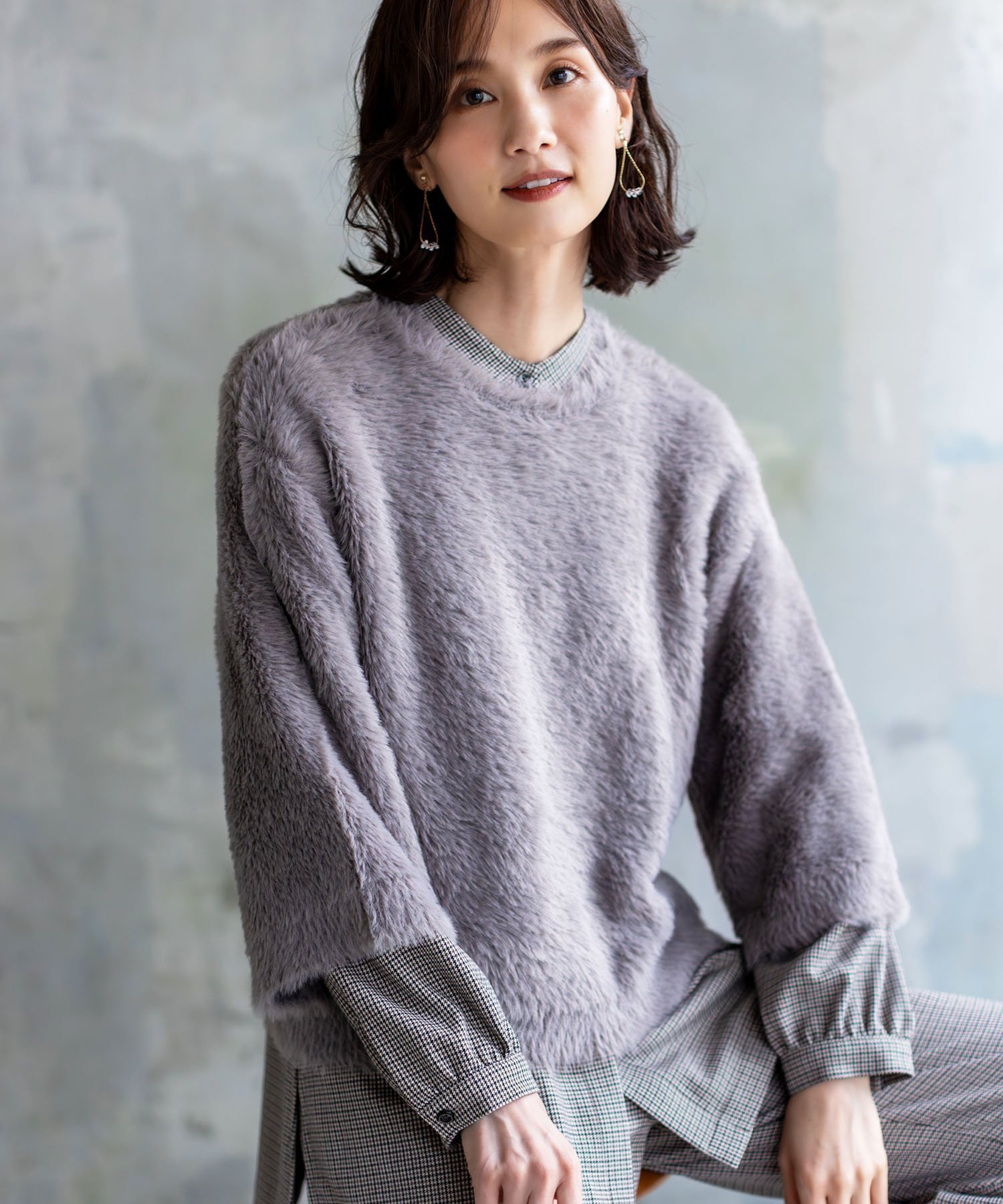 【エーシーデザインバイアルファキュービック/A/C DESIGN BY ALPHACUBIC】のファーニットプルオーバー インテリア・キッズ・メンズ・レディースファッション・服の通販 founy(ファニー) 　ファッション　Fashion　レディースファッション　Fashion for Women　トップス・カットソー　Cut & Sew Tops　ニット　Knit Tops & Sweaters　カジュアルプルオーバー・ニットトップス　Pullovers & Knit Tops / Casual Pullovers　カットソー　Cut and Sewn Top　ハイネック　High Neck, Mock Neck　ライトグレー|ID: prp329100004776200 ipo3291000000034624479