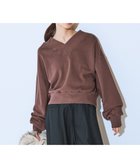 【ジーナシス/JEANASiS】のヘビーウェイトウラケショートVプルオーバー ブラウン|ID: prp329100004776201 ipo3291000000034717292