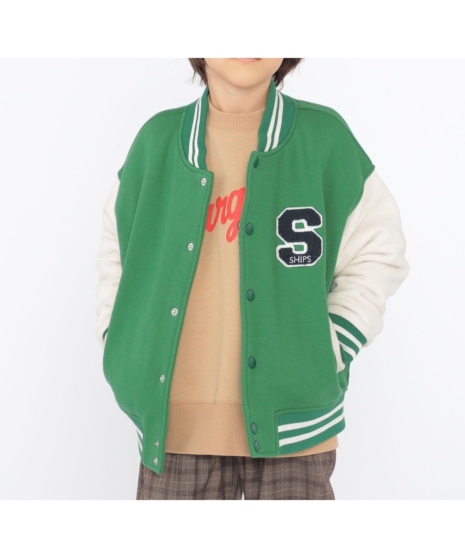 【シップス/SHIPS / KIDS】のSHIPS KIDS 100~130cm / スタジアム ジャケット 人気、トレンドファッション・服の通販 founy(ファニー) 　ファッション　Fashion　キッズファッション　Fashion for Kids　アウター　Coat Outerwear /Kids　カットソー　Cut and Sewn Top　シンプル　Simple, Minimal　ジャケット　Jacket, Outerwear　ロング　Long, Long-Length　春　Spring　秋　Autumn　軽量　Lightweight, Ultra Light　 other-1|ID: prp329100004776204 ipo3291000000034624499