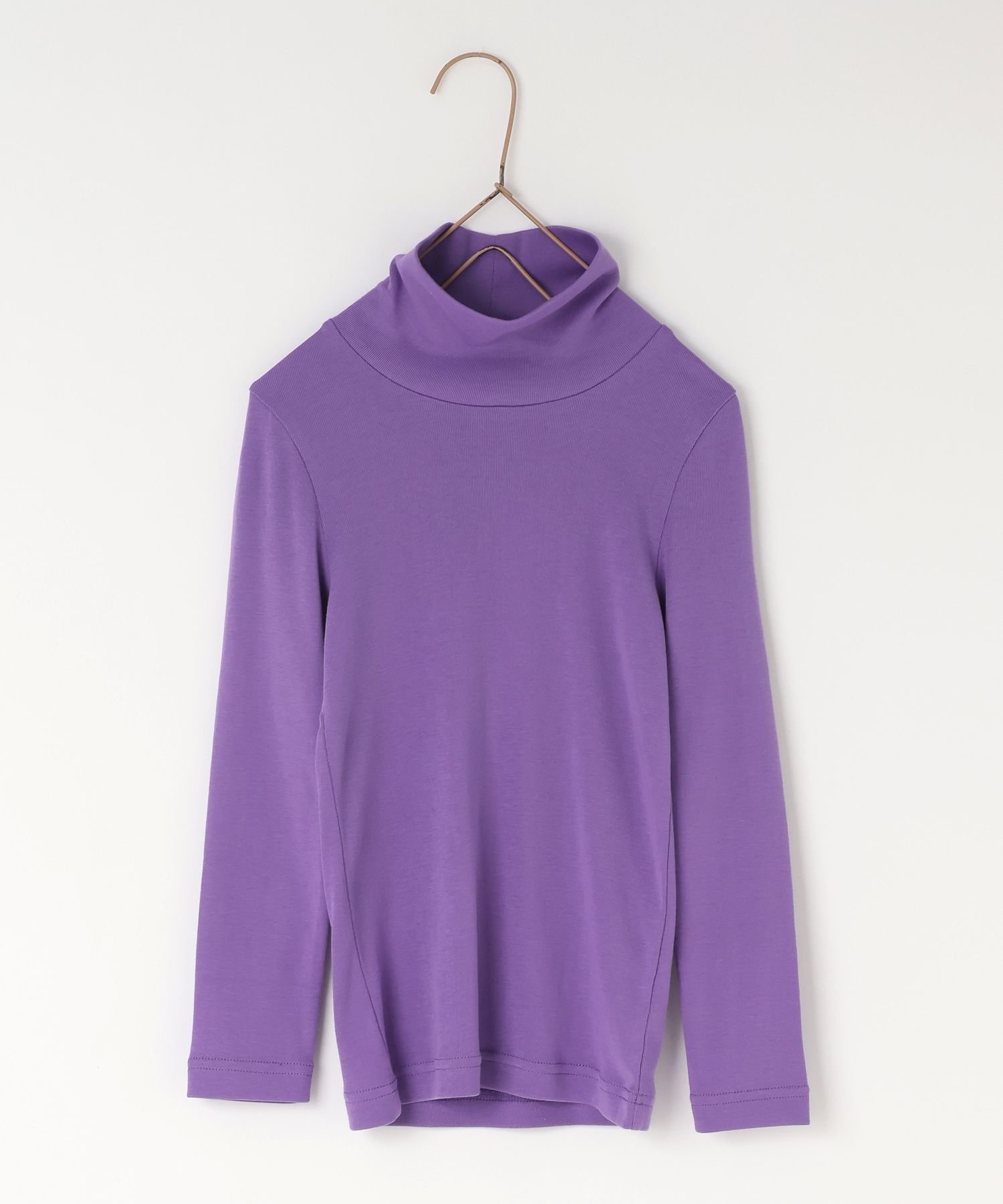 【ローリーズファーム/LOWRYS FARM / KIDS】のフライスカラータートル インテリア・キッズ・メンズ・レディースファッション・服の通販 founy(ファニー) 　ファッション　Fashion　キッズファッション　Fashion for Kids　イエロー　Yellow　インナー　Innerwear　シンプル　Simple, Minimal　スウェット / スエット　Sweatshirt, Sweatwear　タートル　Turtleneck, Turtle Collar　ベーシック　Basic, Essential　定番　Standard, Basic Item　防寒　Cold Protection, Winter-Ready　パープル|ID: prp329100004776231 ipo3291000000034624901