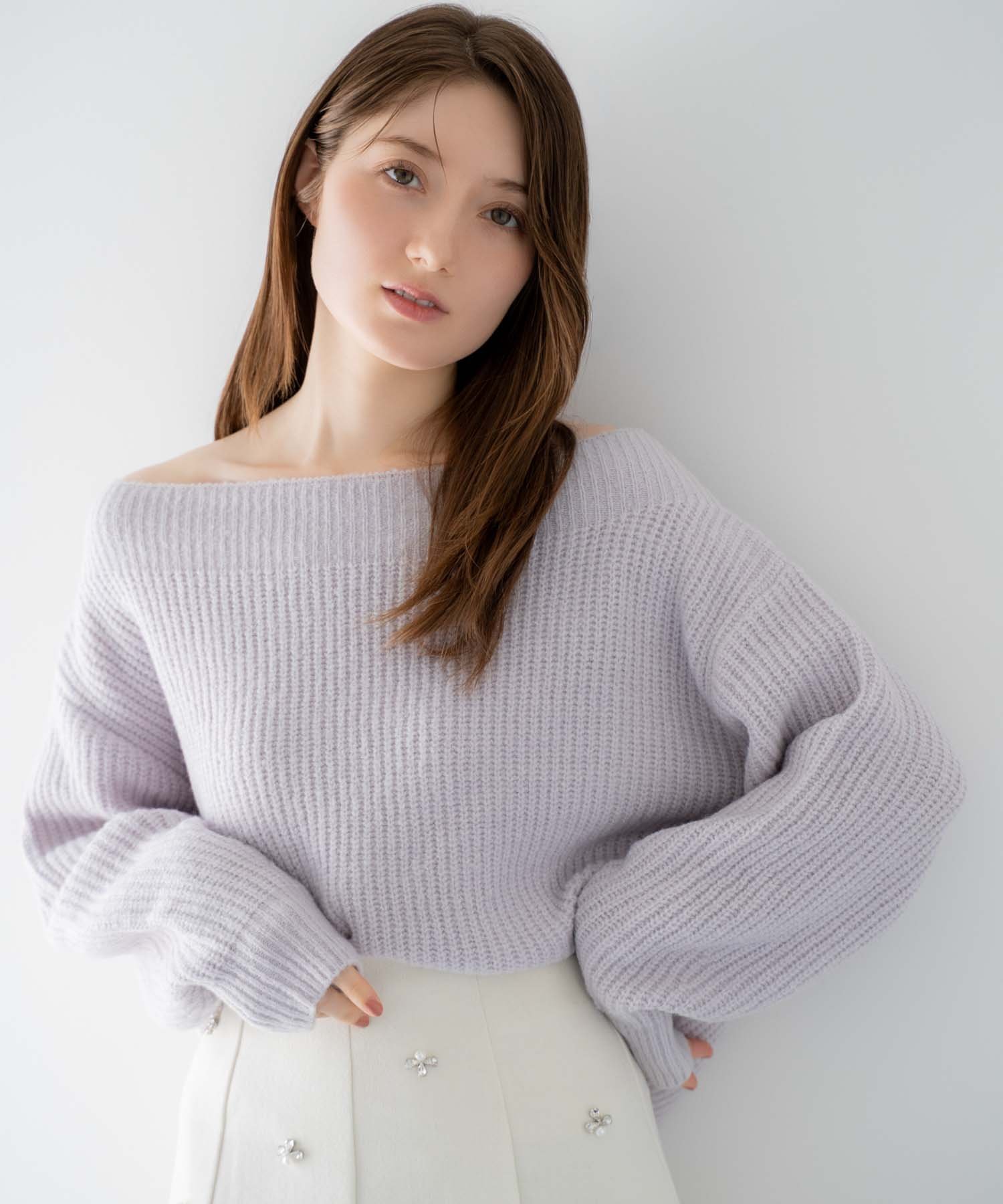 【ノエラ/Noela】の2WAYオフショルニット インテリア・キッズ・メンズ・レディースファッション・服の通販 founy(ファニー) 　ファッション　Fashion　レディースファッション　Fashion for Women　トップス・カットソー　Cut & Sew Tops　ニット　Knit Tops & Sweaters　フェミニン　Feminine, Girly　ポケット　Pocket, Pocket Detail　サックス|ID: prp329100004776277 ipo3291000000034625307