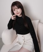 【リップサービス/LIP SERVICE】のLIP SERVICE/ウォームジュエルリブニット 人気、トレンドファッション・服の通販 founy(ファニー) ファッション Fashion レディースファッション Fashion for Women トップス・カットソー Cut & Sew Tops ニット Knit Tops & Sweaters インナー Innerwear ショート Short, Short Length シンプル Simple, Minimal ストーン Stone, Gem-Like フェザー Feather, Feather Detail ベーシック Basic, Essential ボトム Bottoms, Lower Wear マニッシュ Mannish, Boyish リブニット Rib Knit, Ribbed Knit thumbnail ブラック|ID: prp329100004776341 ipo3291000000034625750