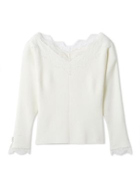 【セルフォード/CELFORD】のレーストリムリブニットプルオーバー 人気、トレンドファッション・服の通販 founy(ファニー) ファッション Fashion レディースファッション Fashion for Women トップス・カットソー Cut & Sew Tops ニット Knit Tops & Sweaters カジュアルプルオーバー・ニットトップス Pullovers & Knit Tops / Casual Pullovers おすすめ Recommended / Our Picks インナー Innerwear ウェーブ Wavy Pattern ストレート Straight, Straight Cut スパンコール Sequins, Sequin Embellishment スマート Smart, Elegant レース Lace, Lace Fabric エレガント 上品 Elegant A/W・秋冬 Autumn/Winter |ID:prp329100004776384