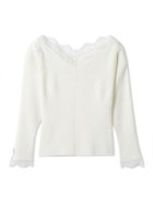 【セルフォード/CELFORD】のレーストリムリブニットプルオーバー 人気、トレンドファッション・服の通販 founy(ファニー) ファッション Fashion レディースファッション Fashion for Women トップス・カットソー Cut & Sew Tops ニット Knit Tops & Sweaters カジュアルプルオーバー・ニットトップス Pullovers & Knit Tops / Casual Pullovers おすすめ Recommended / Our Picks インナー Innerwear ウェーブ Wavy Pattern ストレート Straight, Straight Cut スパンコール Sequins, Sequin Embellishment スマート Smart, Elegant レース Lace, Lace Fabric エレガント 上品 Elegant A/W・秋冬 Autumn/Winter thumbnail IVR[003]|ID: prp329100004776384 ipo3291000000034787384