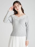 【セルフォード/CELFORD】のレーストリムリブニットプルオーバー 人気、トレンドファッション・服の通販 founy(ファニー) ファッション Fashion レディースファッション Fashion for Women トップス・カットソー Cut & Sew Tops ニット Knit Tops & Sweaters カジュアルプルオーバー・ニットトップス Pullovers & Knit Tops / Casual Pullovers おすすめ Recommended / Our Picks インナー Innerwear ウェーブ Wavy Pattern ストレート Straight, Straight Cut スパンコール Sequins, Sequin Embellishment スマート Smart, Elegant レース Lace, Lace Fabric エレガント 上品 Elegant A/W・秋冬 Autumn/Winter thumbnail LGRY[005]|ID: prp329100004776384 ipo3291000000034787385