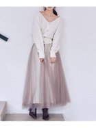 【スナイデル/SNIDEL】のチュールスカートセットカーディガン IVR[003]|ID:prp329100004776399