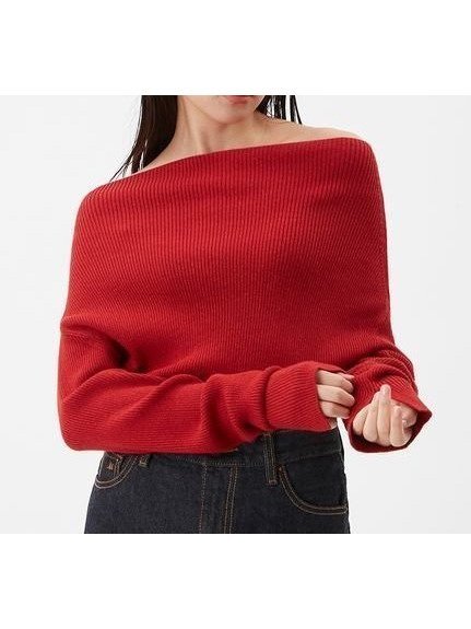 【ミラオーウェン/Mila Owen】のオフショルラメニット インテリア・キッズ・メンズ・レディースファッション・服の通販 founy(ファニー) 　雑誌掲載アイテム　Magazine Picks & Fashion Features　ファッション雑誌　Fashion Magazines　クラッシィ　CLASSY.　ファッション　Fashion　レディースファッション　Fashion for Women　トップス・カットソー　Cut & Sew Tops　ニット　Knit Tops & Sweaters　1月号　January Issue　エレガント 上品　Elegant　ストレッチ　Stretch, Stretchy Fabric　スマート　Smart, Elegant　スリット　Slit, Slit Detail　雑誌　Magazine, Fashion Magazine　デコルテ　Décolleté, Neckline　トレンド　Trend, Trending Now　ワンショル　One Shoulder, Asymmetrical　RED[046]|ID: prp329100004776435 ipo3291000000034882547