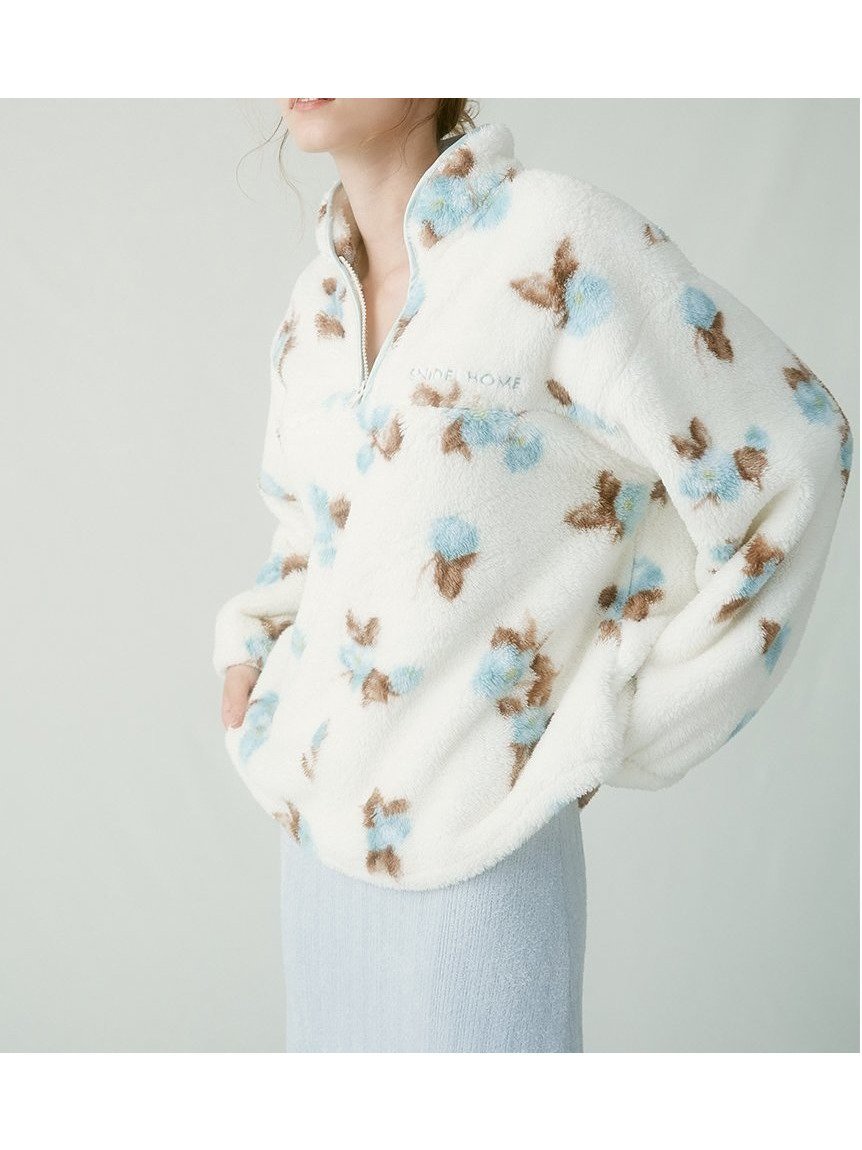 【スナイデル ホーム/SNIDEL HOME】のボアフリースハーフジップトップス インテリア・キッズ・メンズ・レディースファッション・服の通販 founy(ファニー) 　ファッション　Fashion　レディースファッション　Fashion for Women　トップス・カットソー　Cut & Sew Tops　スポーティ　Sporty, Casual Athletic　スマート　Smart, Elegant　タンク　Tank Top, Sleeveless Top　定番　Standard, Basic Item　パイピング　Piping, Trim Design　フラワー　Flower, Floral　無地　Plain, Solid Color　ラップ　Wrap, Wrap Design　ロング　Long, Long-Length　冬　Winter / This Winter　おすすめ　Recommended / Our Picks　BLU[086]|ID: prp329100004776469 ipo3291000000034626880