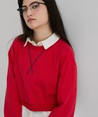 【ビッキー/VICKY】の【ENIM BY VICKY】ボリュームスリーブショートトップス《手洗い可能》 人気、トレンドファッション・服の通販 founy(ファニー) ファッション Fashion レディースファッション Fashion for Women トップス・カットソー Cut & Sew Tops ボリューム袖・フリルスリーブブラウス Voluminous & Ruffle Sleeves / Puffy Sleeve Tops インナー Innerwear サテン Satin, Glossy Fabric ショート Short, Short Length シンプル Simple, Minimal スウェット / スエット Sweatshirt, Sweatwear スリーブ Sleeve, Long Sleeve / Short Sleeve ダブル Double, Double-Breasted チュール Tulip, Tulip Motif ポケット Pocket, Pocket Detail ロング Long, Long-Length おすすめ Recommended / Our Picks thumbnail レッド|ID: prp329100004776940 ipo3291000000035044362