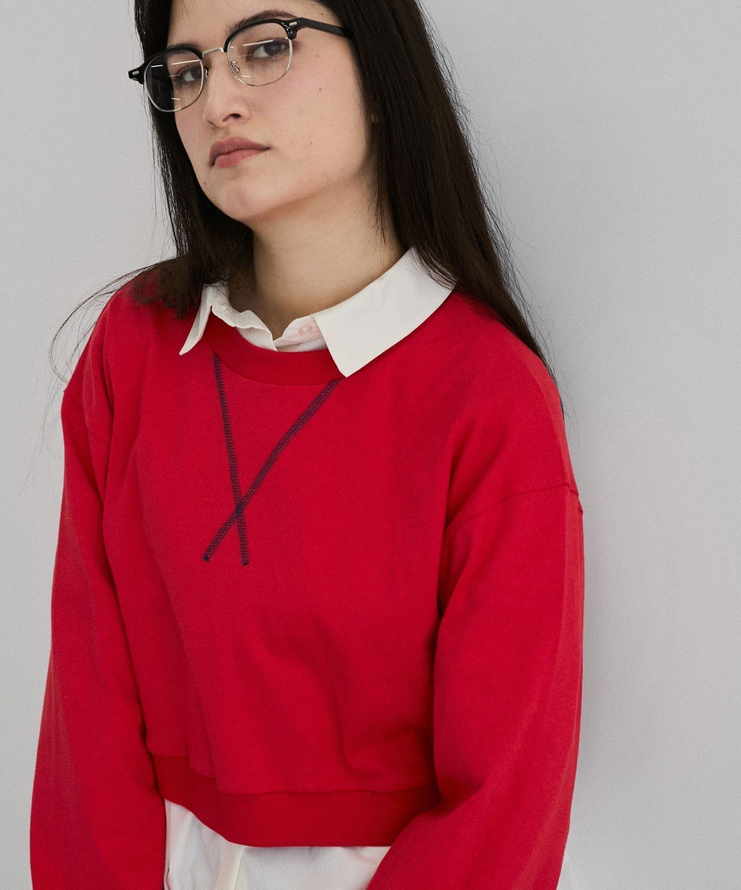 【ビッキー/VICKY】の【ENIM BY VICKY】ボリュームスリーブショートトップス《手洗い可能》 インテリア・キッズ・メンズ・レディースファッション・服の通販 founy(ファニー) 　ファッション　Fashion　レディースファッション　Fashion for Women　トップス・カットソー　Cut & Sew Tops　ボリューム袖・フリルスリーブブラウス　Voluminous & Ruffle Sleeves / Puffy Sleeve Tops　インナー　Innerwear　サテン　Satin, Glossy Fabric　ショート　Short, Short Length　シンプル　Simple, Minimal　スウェット / スエット　Sweatshirt, Sweatwear　スリーブ　Sleeve, Long Sleeve / Short Sleeve　ダブル　Double, Double-Breasted　チュール　Tulip, Tulip Motif　ポケット　Pocket, Pocket Detail　ロング　Long, Long-Length　おすすめ　Recommended / Our Picks　レッド|ID: prp329100004776940 ipo3291000000035044362