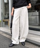 【アンドミー/andme】の裏起毛 スウェット カーブ ロング パンツ 杢オートミール|ID: prp329100004776958 ipo3291000000034726610